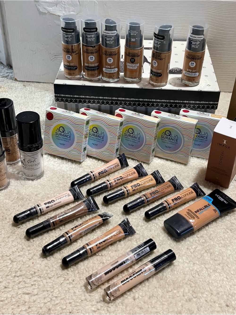 Makeup Haul:  Concealer, Powder, and Foundation in Beige and Tan Tones